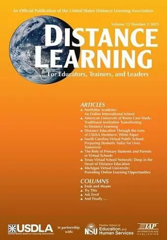 Distance Learning Magazine, Volume 12, Issue 2, 2015 cover