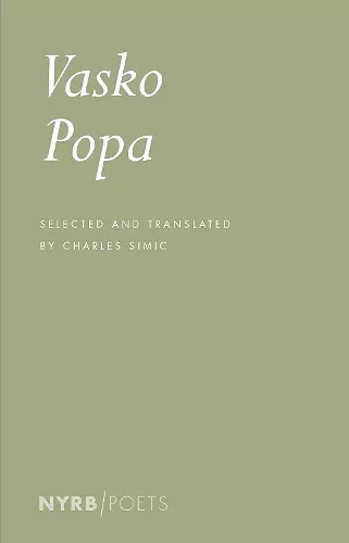 Vasko Popa: Poems cover