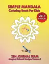 Simple Mandala Coloring Book For Kids cover