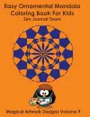 Easy Ornamental Mandala Coloring Book For Kids cover