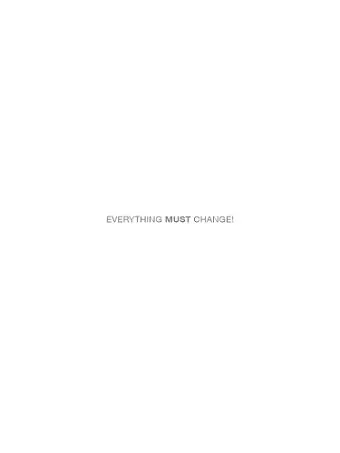 Everything Must Change! cover