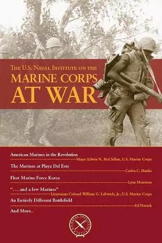 The U.S. Naval Institute on Marine Corps at War cover