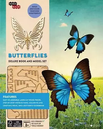 IncrediBuilds: Butterflies Deluxe Book and Model Set cover