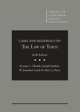 Cases and Materials on the Law of Torts cover