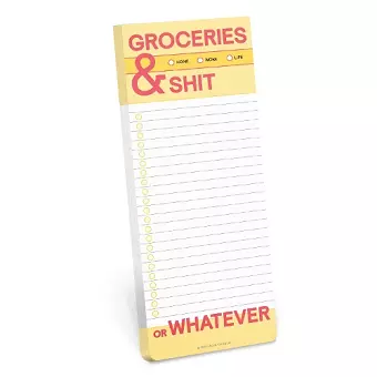 Knock Knock Groceries and Shit Make-a-List Pads cover