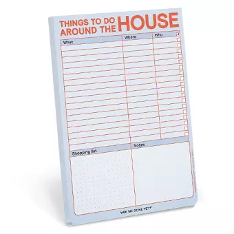 Knock Knock Things To Do Around the House (with magnet) Classic Pad (Pastel Version) cover