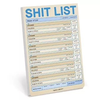 Knock Knock Shit List Pad (Pastel Version) cover