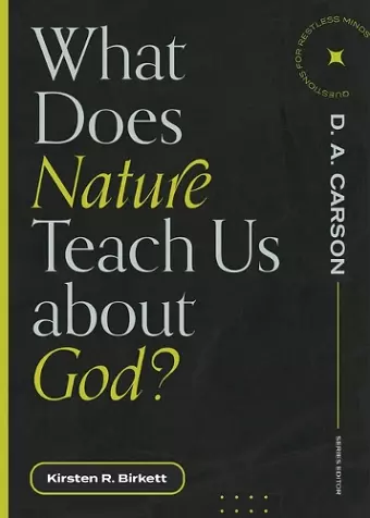 What Does Nature Teach Us about God? cover