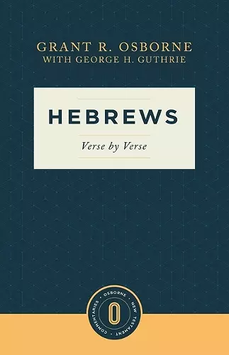 Hebrews Verse by Verse cover