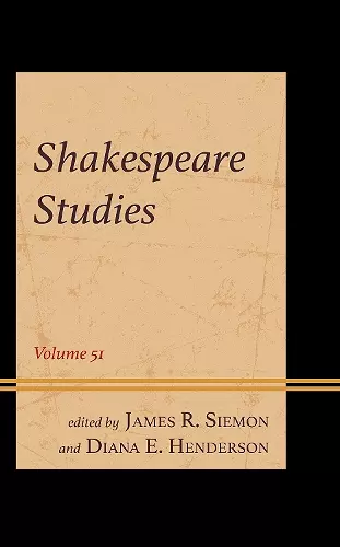 Shakespeare Studies cover