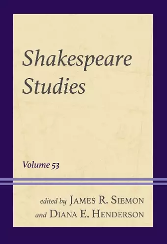 Shakespeare Studies cover