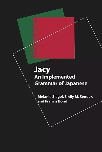 Jacy – An Implemented Grammar of Japanese cover