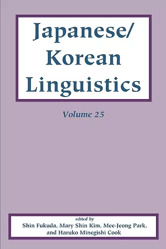 Japanese/Korean Linguistics, Volume 25 cover