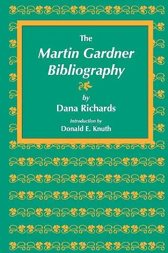The Martin Gardner Bibliography cover