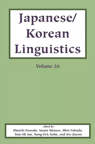 Japanese/Korean Linguistics, Vol. 26 cover