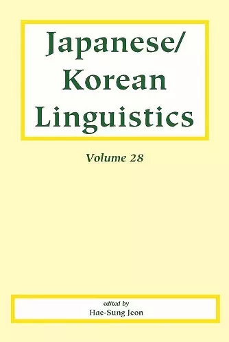 Japanese/Korean Linguistics, Volume 28 cover