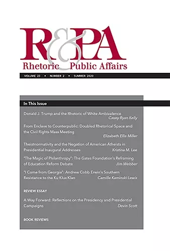 Rhetoric & Public Affairs 23, No. 2 cover