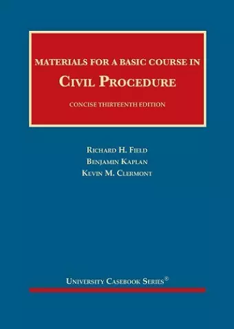 Materials for a Basic Course in Civil Procedure, Concise cover