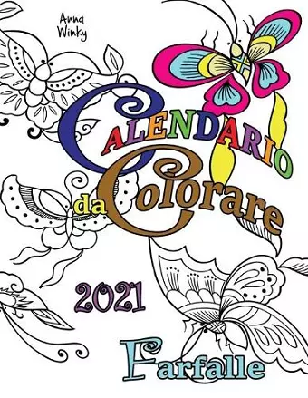 Calendario da Colorare 2021 Farfalle cover