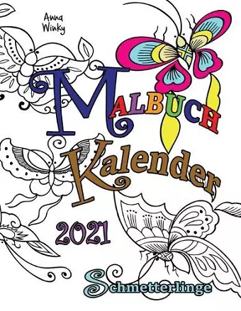 Malbuch Kalender 2021 Schmetterlinge cover