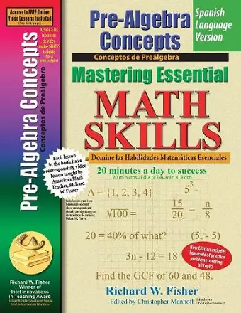 Pre-Algebra Concepts, Mastering Essential Math Skills Spanish Language Version cover