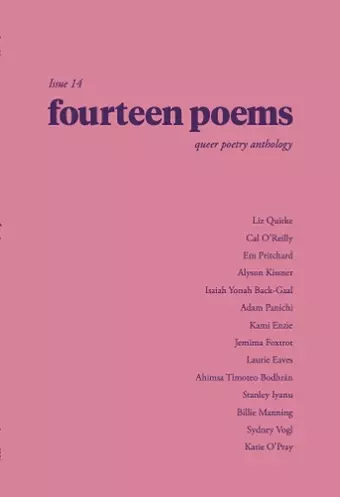 fourteen poems issue 14: a queer poetry anthology cover