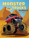 Monster Trucks Färbung Buch Punktmarker Geschicklichkeit mit der Schere cover