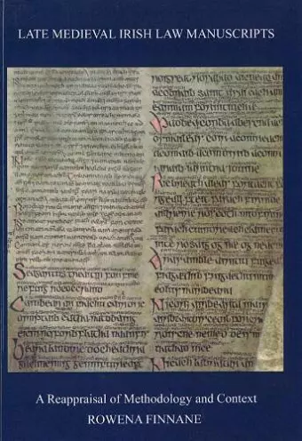Late Medieval Irish Law Manuscripts cover