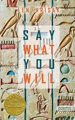 Say What You Will (Able Muse Book Award for Poetry) cover