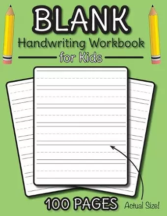 Blank Handwriting Workbook for Kids cover