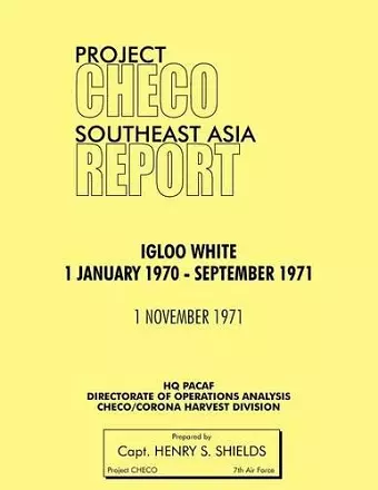 Project CHECO Southeast Asia Study cover