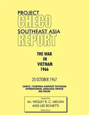 Project CHECO Southeast Asia Study cover