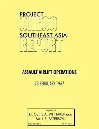 Project CHECO Southeast Asia Study cover