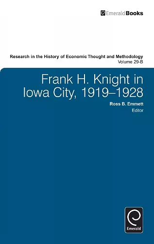 Frank H. Knight in Iowa City, 1919 - 1928 cover