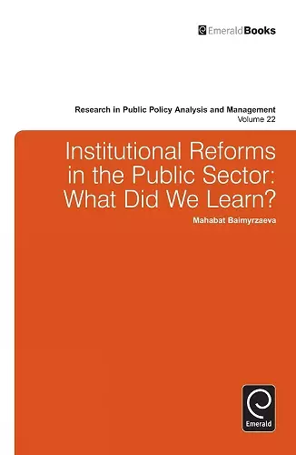 Institutional Reforms in the Public Sector cover