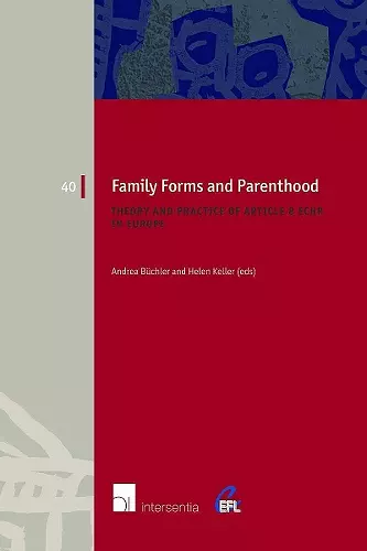 Family Forms and Parenthood cover