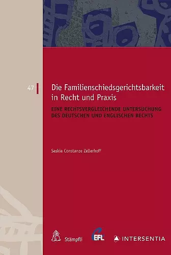 Die Familienschiedsgerichtsbarkeit in Recht und Praxis cover