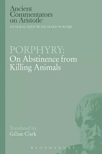 Porphyry: On Abstinence from Killing Animals cover