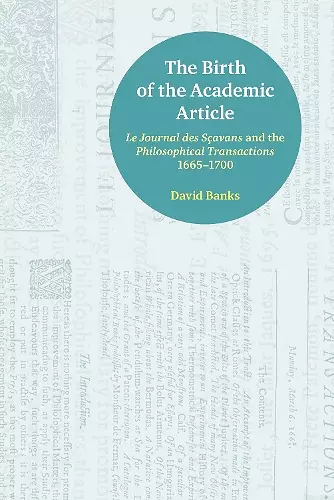 Birth of the Academic Article cover