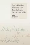 Subtle Citation, Allusion and Translation in the Hebrew Bible cover