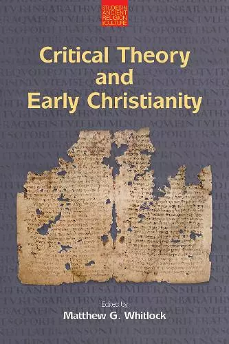Critical Theory and Early Christianity cover
