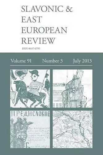 Slavonic & East European Review (91 cover