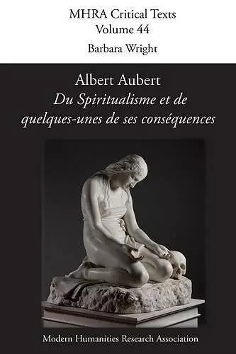 Albert Aubert, 'du Spiritualisme Et de Quelques-Unes de Ses Consequences' cover