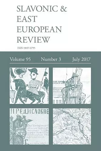 Slavonic & East European Review (95 cover