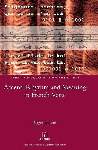 Accent, Rhythm and Meaning in French Verse cover