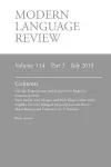 Modern Language Review (114 cover