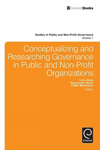 Conceptualizing and Researching Governance in Public and Non-Profit Organizations cover