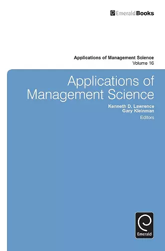 Applications of Management Science cover