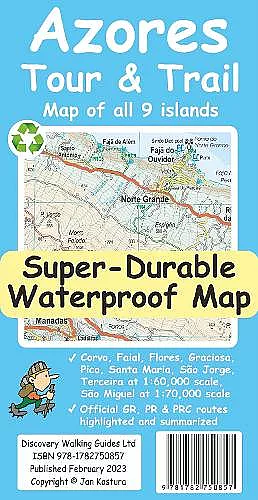 Azores Tour & Trail Super-Durable Map (2nd edition) cover
