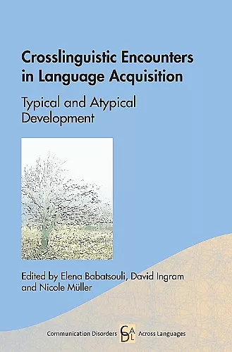 Crosslinguistic Encounters in Language Acquisition cover